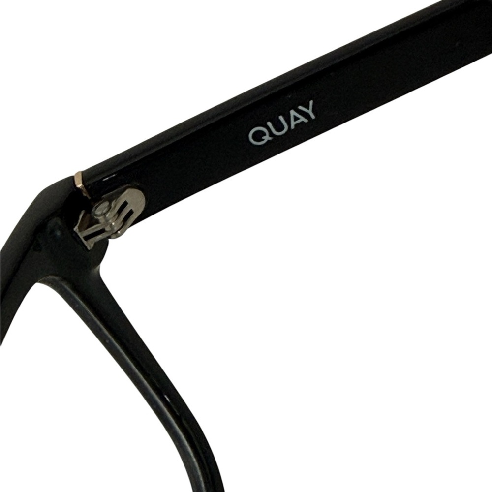 Quay Australia Black Blue Light Frames Hardware Lens Cat.0 Classic Square Retro - Picture 7 of 16